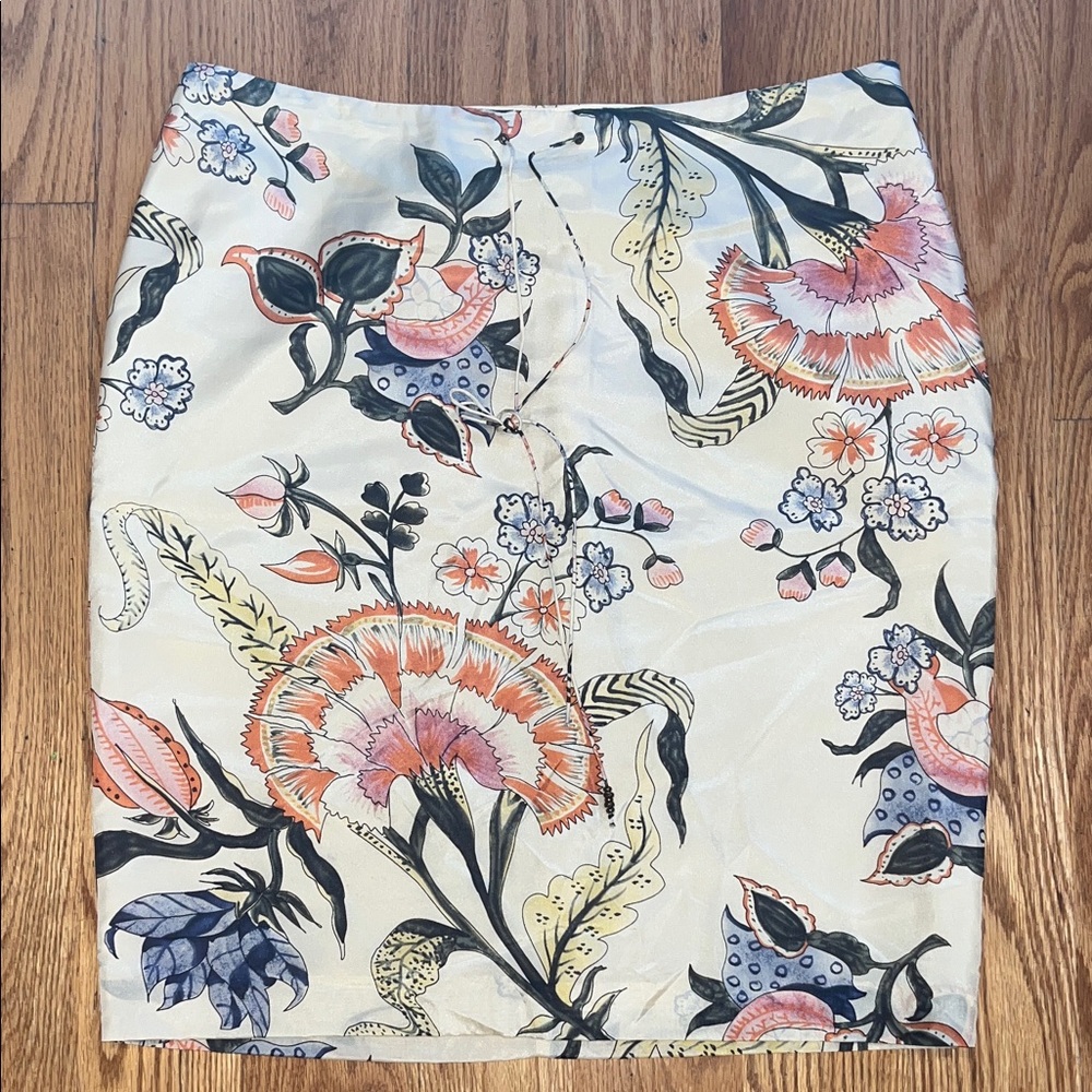 Ralph Lauren Silk Floral Pencil Skirt